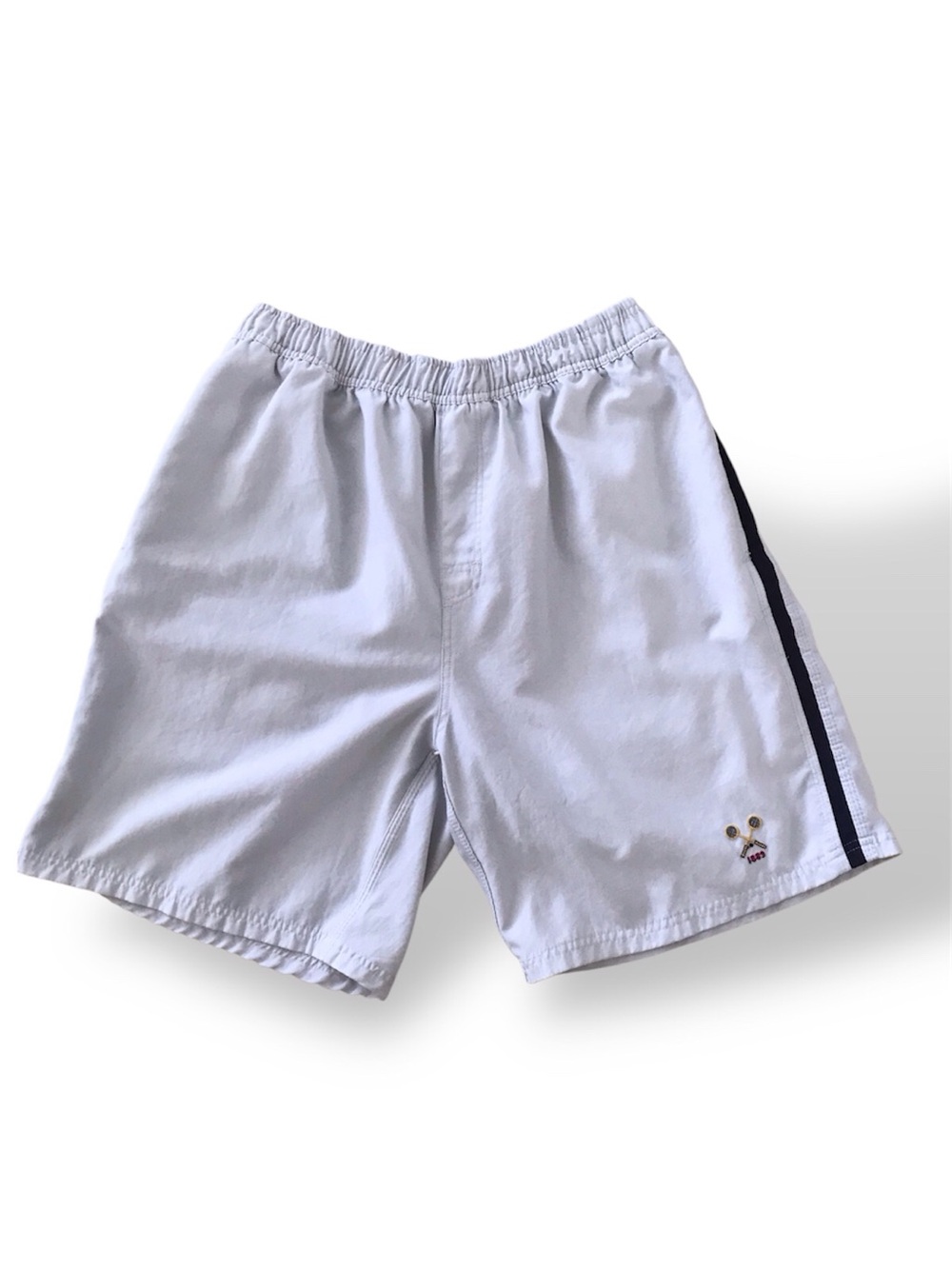 Boast 8 inch elastic waist tennis shorts with Side Stripe